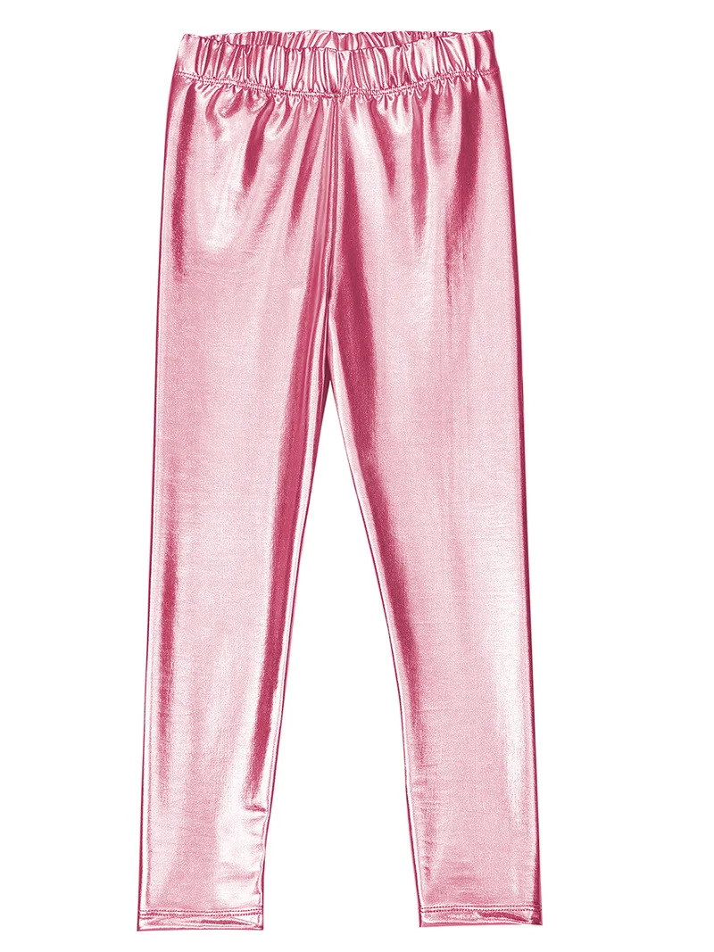 دينوكيدس بنطلون ضيق وردي معدني للبنات